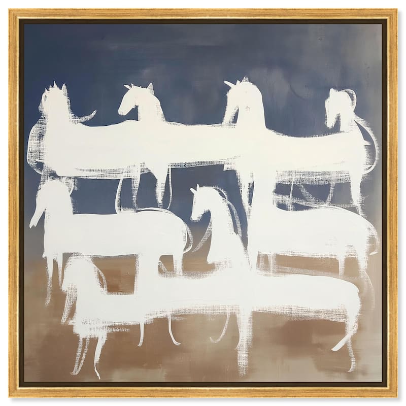 Phantom Herd Canvas by Art Remedy - 24" x 24" - Gold