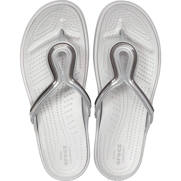 crocs sanrah metal block women's sandals