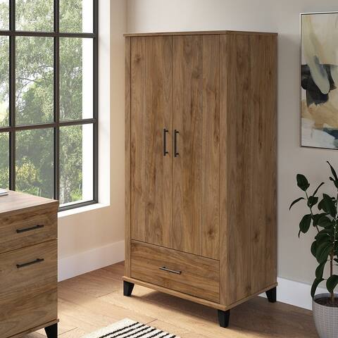 Somerset Tall Storage Cabinet with Doors and Drawer by Bush Furniture
