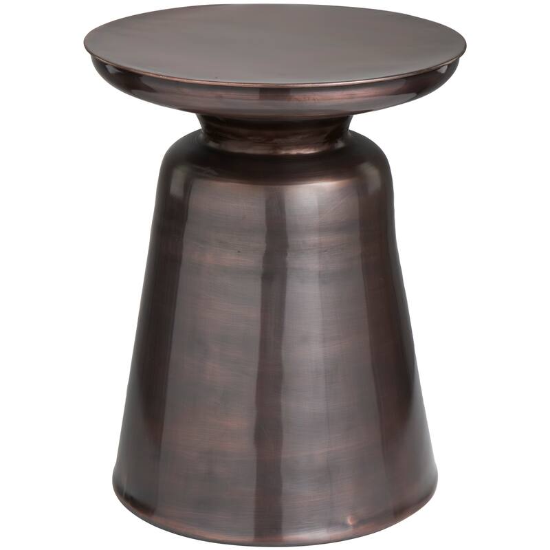 Metal Accent Table with Bell Shaped Base - Copper or Black - Roche River Decor