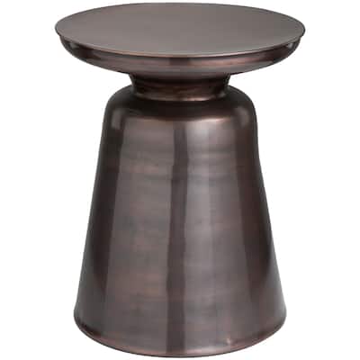 Metal Accent Table with Bell Shaped Base - Copper or Black - Roche River Decor