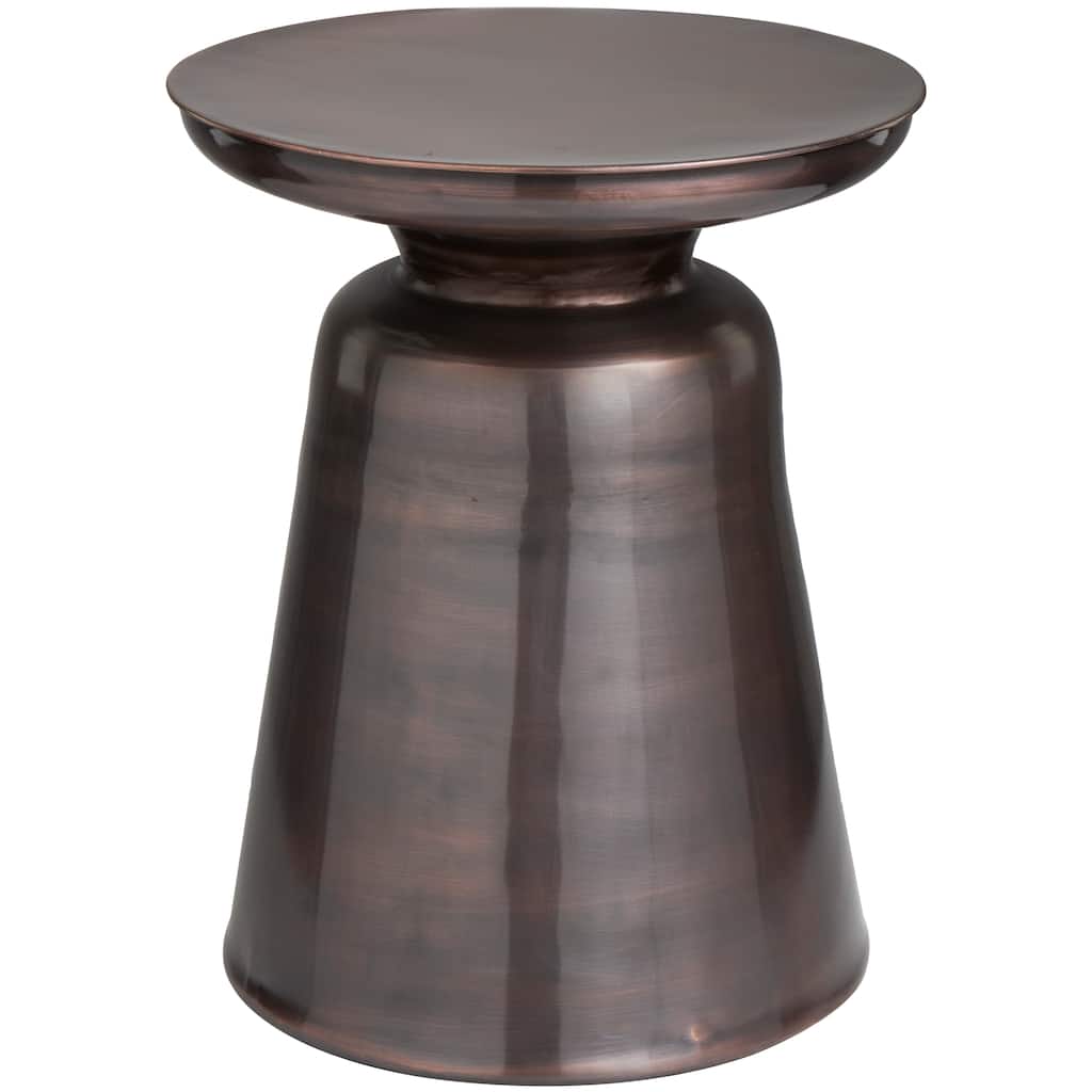 Metal Accent Table with Bell Shaped Base - Copper or Black - Roche River Decor