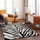 preview thumbnail 11 of 15, Livabliss Nomadic Animal Print Plush Area Rug 5' 3" x 7' - Black