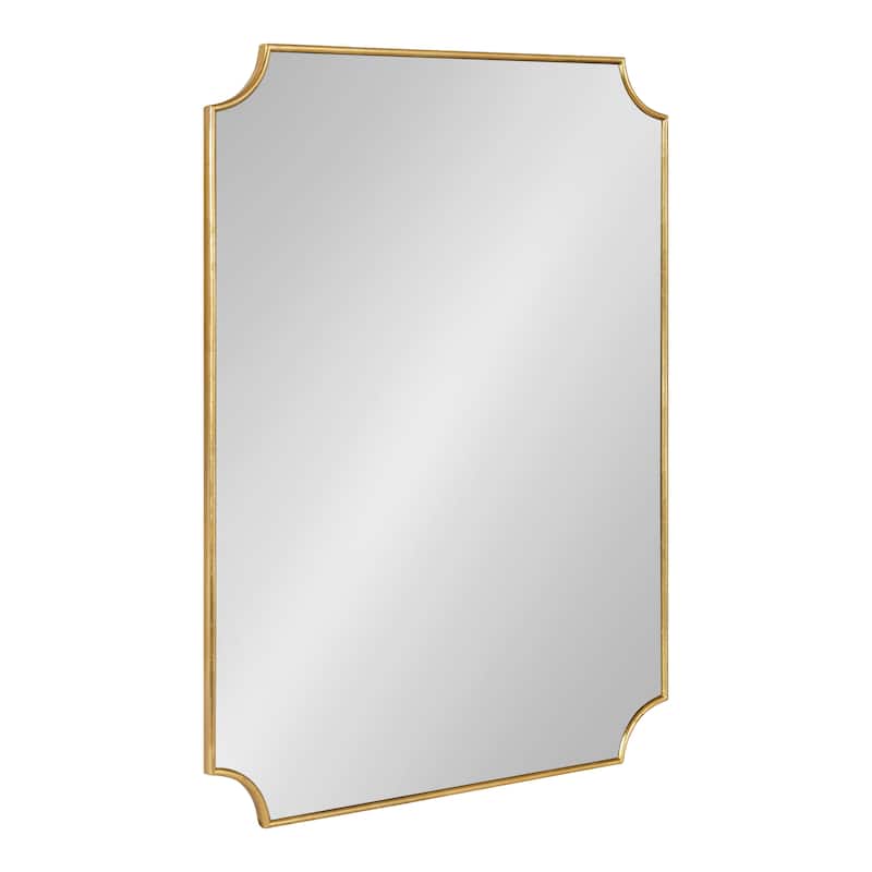 Kate and Laurel Healey Decorative Scallop Wall Mirror - 22x30 - Gold
