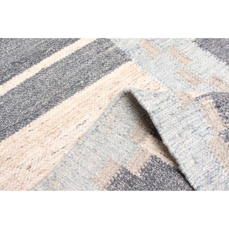 ECARPETGALLERY Flat-Weave Ankara FW Beige Wool Kilim - 5'4 x 7'8