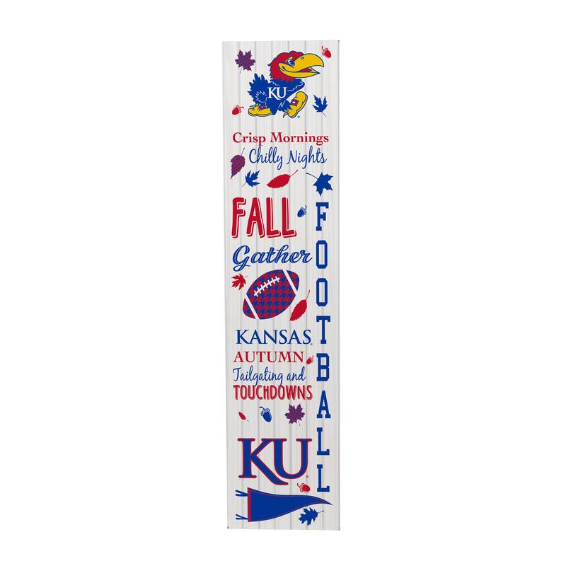 47" Double Sided Seasonal Porch Leaner, University of Kansas - 47" x 11.25"