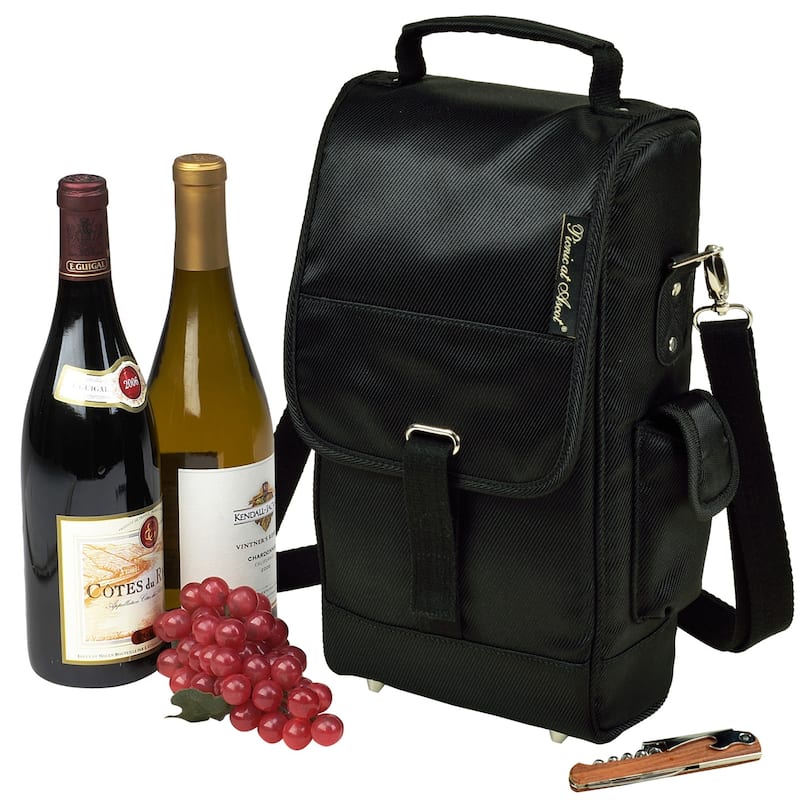 NCAA Purdue Boilermakers Two Bottle Wine Tote w/Corkscrew
