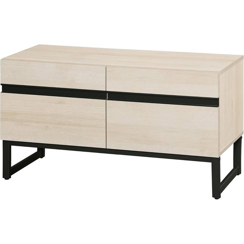 WAMPAT Modern TV Stand Entertainment Center TV Console with Storage Cabinets