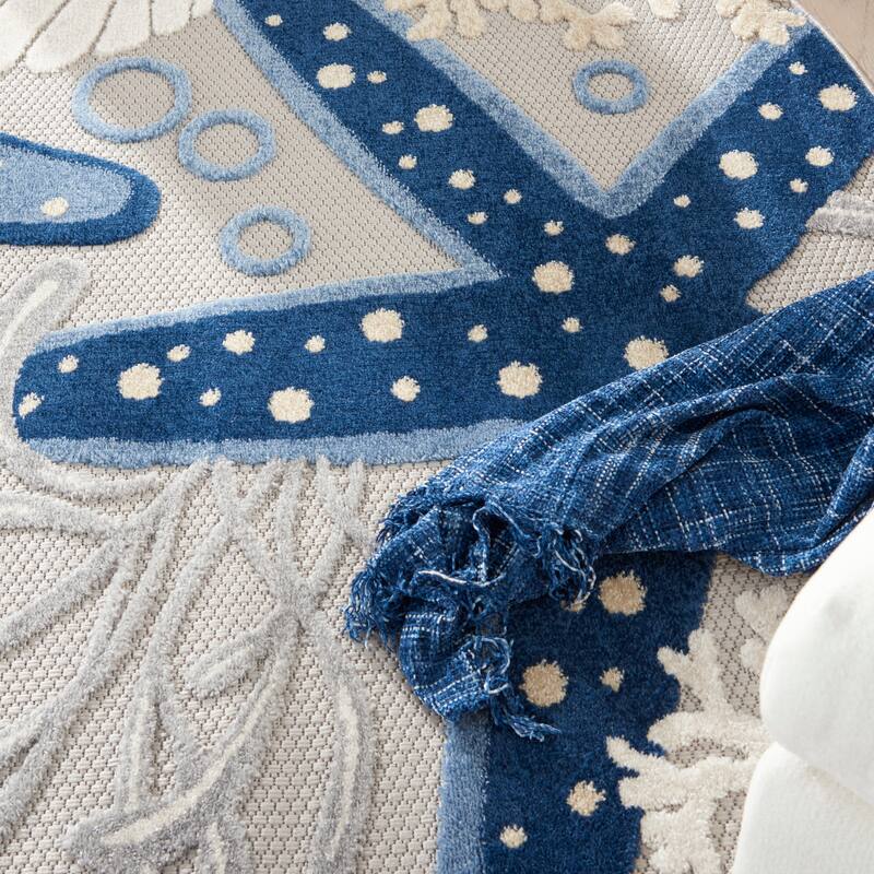 Nourison Aloha Coastal Starfish Indoor/Outdoor Area Rug
