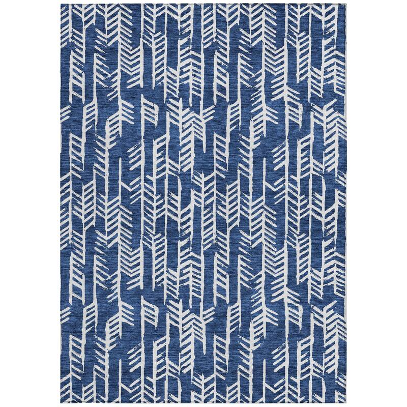 HomeRoots Tribal Transitional Rectangle Outdoor Rug