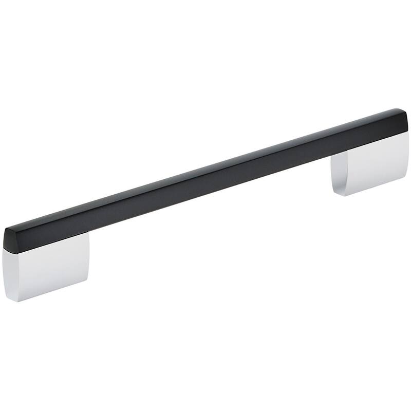 Amerock BP37271 Claremont 8-13/16" Center to Center Bar Cabinet Pull - Polished Chrome / Matte Black