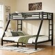 preview thumbnail 2 of 24, 2 Side Ladder Metal Bunk Bed with Under Bed Storage, TwinXL/FullXL over Queen