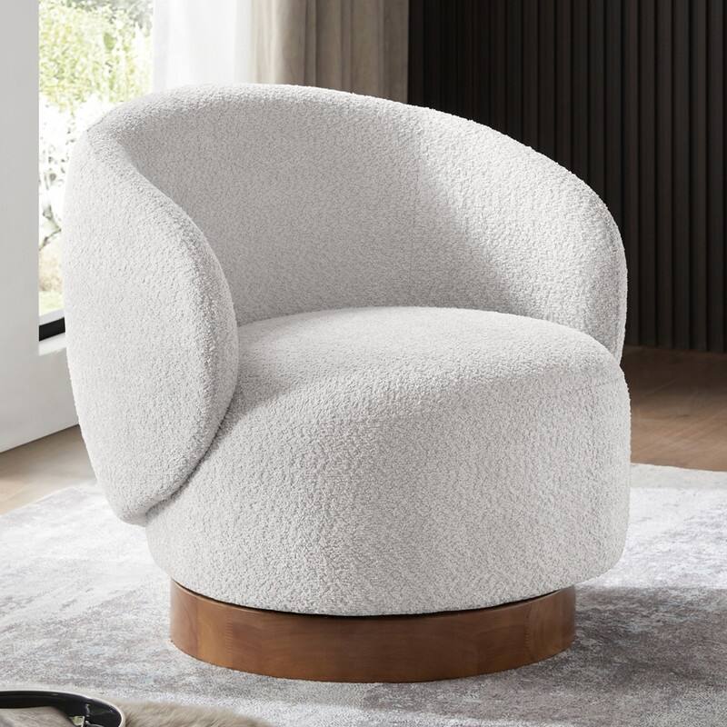 Spruce & Spring Ariel Upholstered Swivel Accent Chair Fabric
