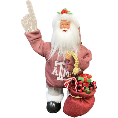 NCAA 12" Texas A and M Animated/Musical Santa