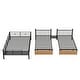 preview thumbnail 12 of 14, Full Over Twin-Twin Triple Bunk Bed with Drawers and Staircase