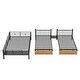 preview thumbnail 28 of 28, Modern Full over Twin-Twin Triple Bunk Bed with Storage Drawers and Staircase for Dorm, Bedroom, Convertible into 3 Beds