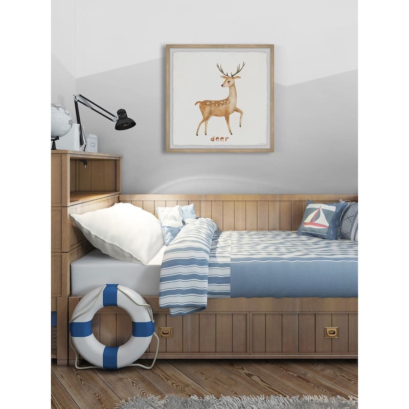 Gentle Like a Deer Framed Wall Art, Elegant Home Touch - Sophisticated Artwork for Refined Décor