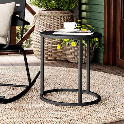 Crestlive Products Outdoor Modern Metal Round Side Table