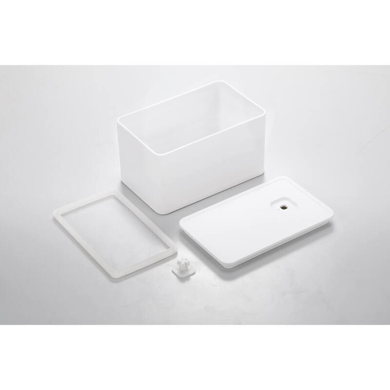Yamazaki Home Vacuum-Sealing Butter Dish, Polypropylene, 700ml - L 3.62 x W 5.79 x H 3.35 inches
