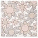 preview thumbnail 47 of 78, SAFAVIEH Handmade Kids Miens Floral Wool Rug 5' Square - Ivory/Pink
