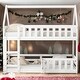 preview thumbnail 2 of 16, Twin over Twin House Bunk Bed with Fence and Door for Home