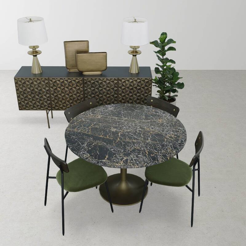 Skye 28" Table Lamp with Linen Shade, Brass