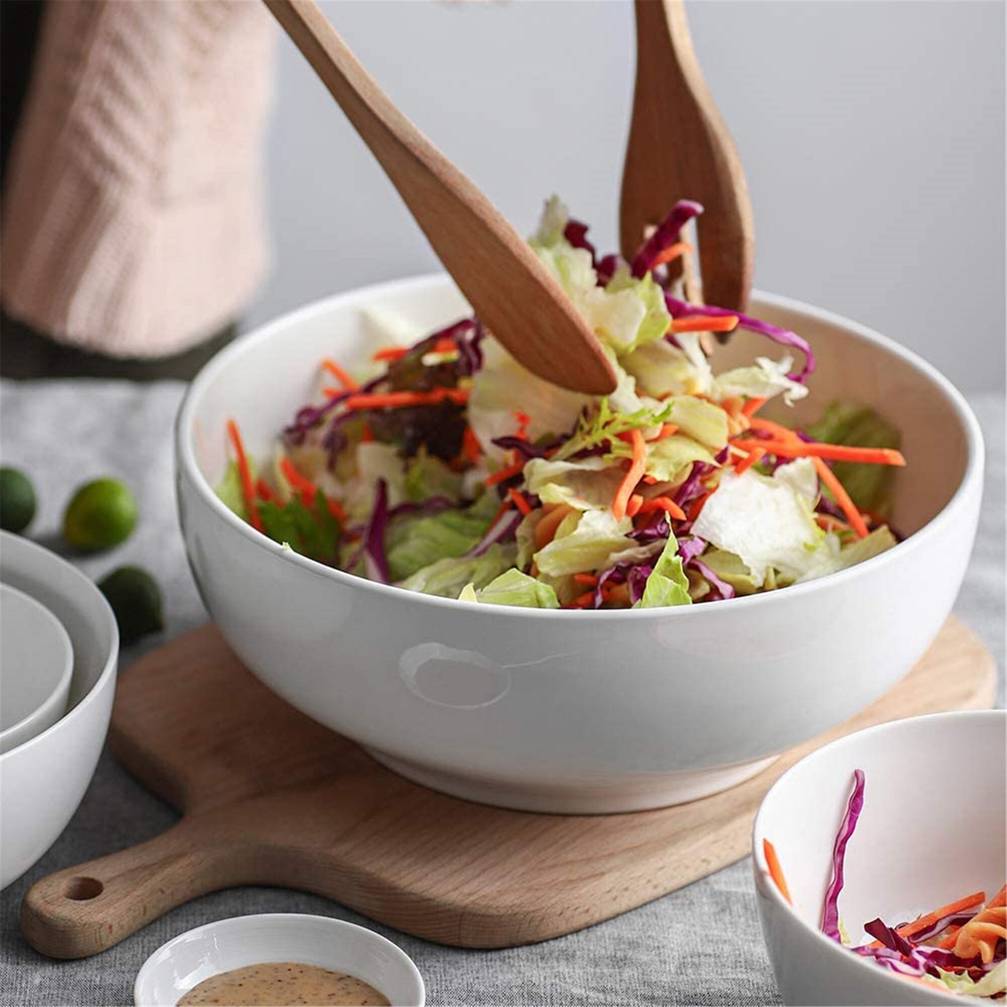 Serving Bowl Porcelain, Ceramic Mixing Bowl, 86/36/24/8.5 Ounces