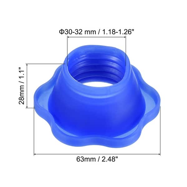 3Pcs Sewer Drain Pipe Sealing Plug Silicone Hose Stopper Gasket Blue ...