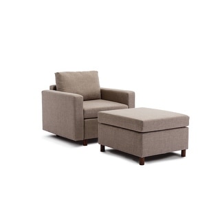 Module Section Sofa Linen Module Sectional Sofa Single Seat Cross Section Couch w/Ottoman ...