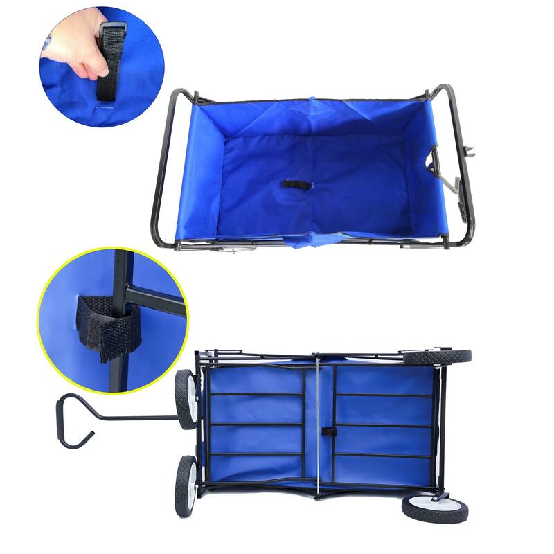 Multifunctional Folding Cart with 360° Rotating Wheels