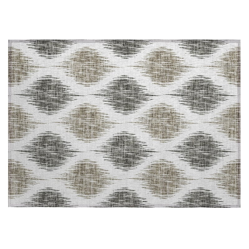 Machine Washable Indoor/ Outdoor Chantille Geo Contemporary Rug