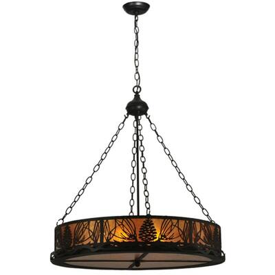 Meyda Tiffany 72" Wide Pendant with Handmade Shade