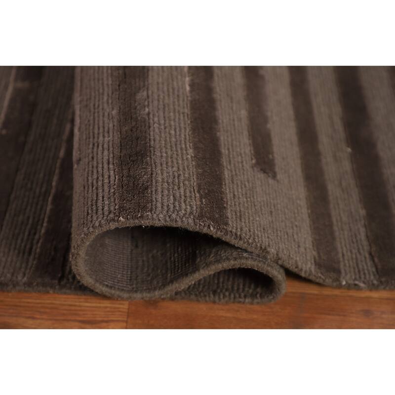 Striped Nepalese Oriental Large Area Rug Handmade Wool Carpet - 10'1" x 13'7"