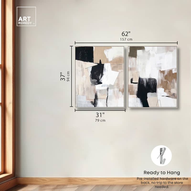 Endless Contrast Canvas Set of 2 by Art Remedy