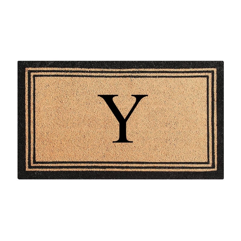 A1HC Natural Coir Doormat with Heavy Duty PVC Backing,0.75 Inch Pile Height, Perfect for Outdoor Use - 24" X 39" - Y