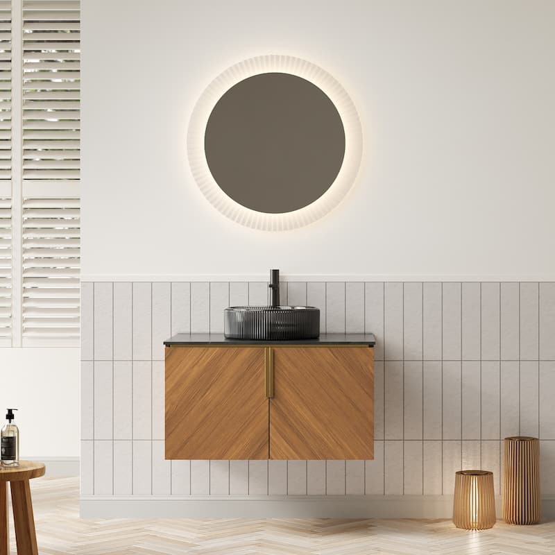 Wall-Mounted Bathroom Vanity with Sink