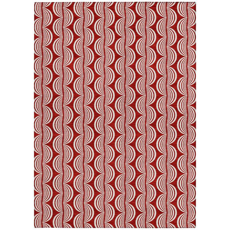 HomeRoots Ogee Transitional Rectangle Outdoor Rug