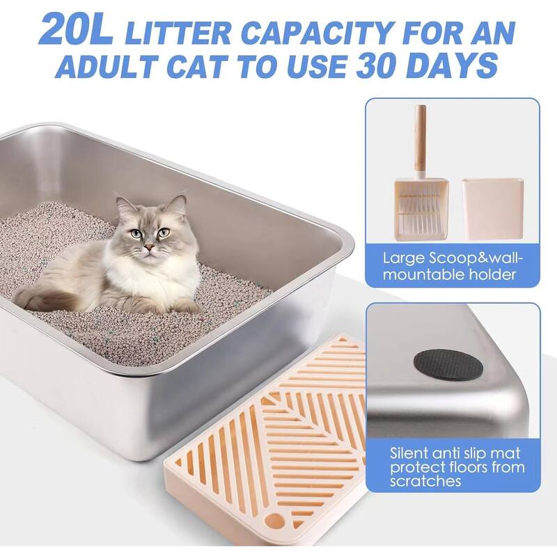 Modern Fabric Covered Cat Litter Box with Privacy Flap