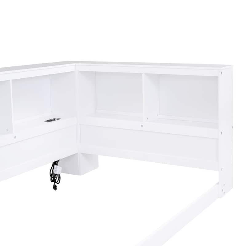 Wood Daybed with Storage Cabinets and USB Ports