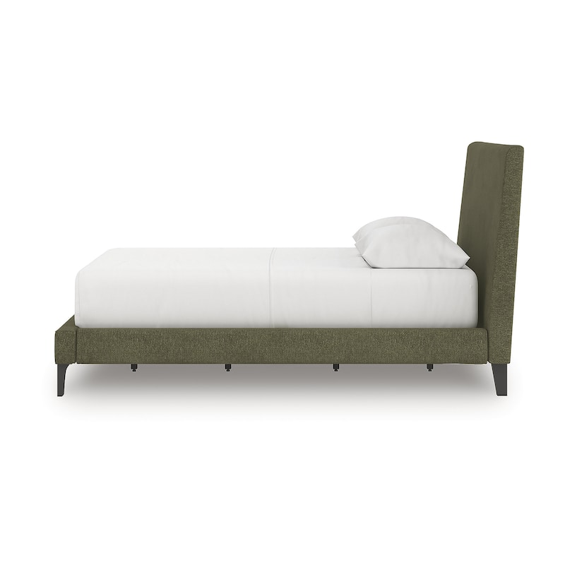 Signature Design by Ashley Zadilyn Sage Green Upholstered Bed with Roll Slats