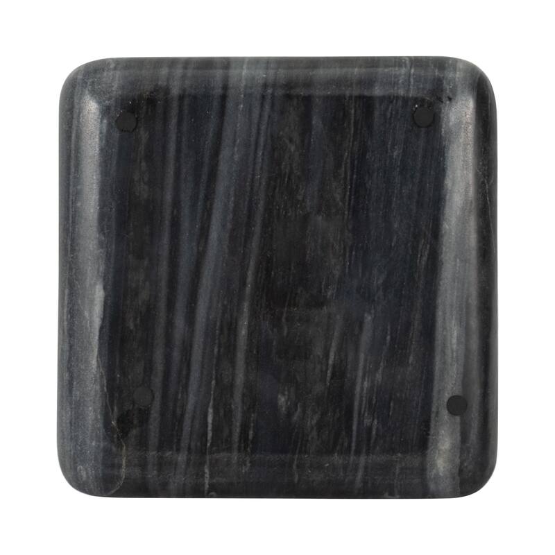 Sagebrook Home 9" Zarra Grey Marble Trinket Tray, , 1"H - 9" x 9" x 1"