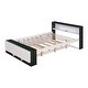 preview thumbnail 18 of 21, Full Size Platform Bed with Trundle,Storage Headboard and Footboard,USB Charging Design