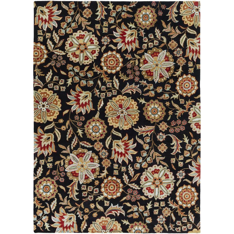 Livabliss Athena Transitional Area Rug - Black/Red - 8' x 11'