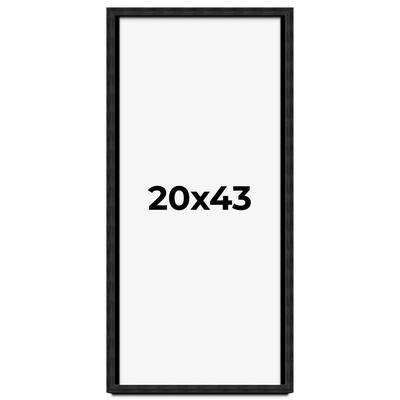 20x43 Shadow Box Black Rustic Barnwood Display Frame | 1.125 Inch
