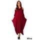 preview thumbnail 4 of 18, Simply Ravishing Maxi Boho Harem Cold Shoulder 3/4 Sleeve Dress (Size: S-5X)