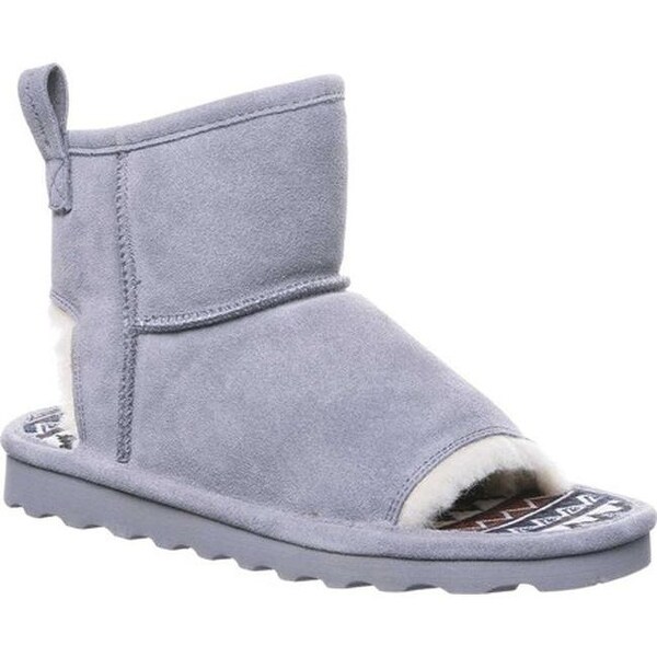 open toe suede bootie