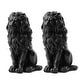 preview thumbnail 20 of 55, Glitzhome MGO Majestic Sitting Guardian Lion Statues Porch Sculpture Outdoor Indoor Set of 2 21" H Black
