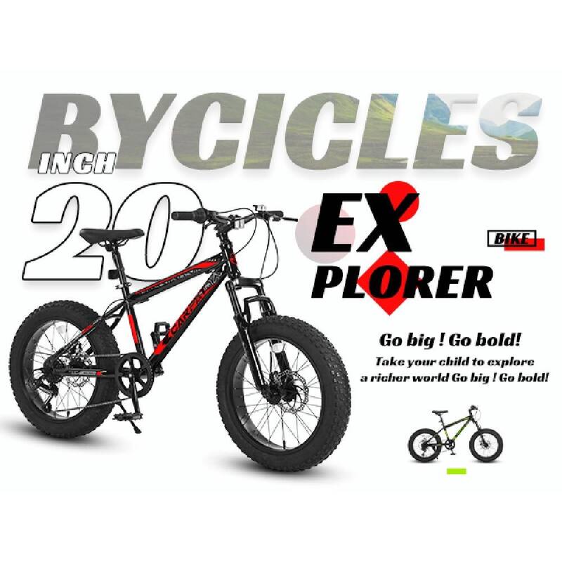 20-Inch Mountain Bike for Kids & Teenagers - High Carbon Steel Frame