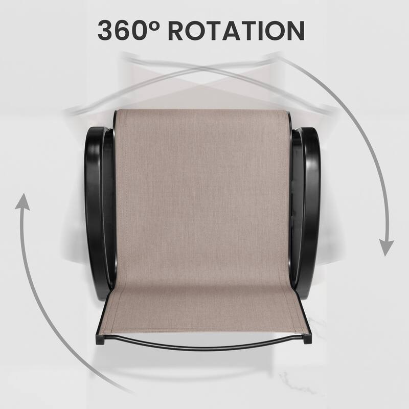 Crestlive Products Outdoor Patio All-weather Aluminum Swivel Bar Stools Sunbrella