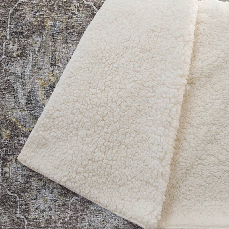 Premium Machine Washable ASB94 Traditional Global Sherpa Throw Blanket